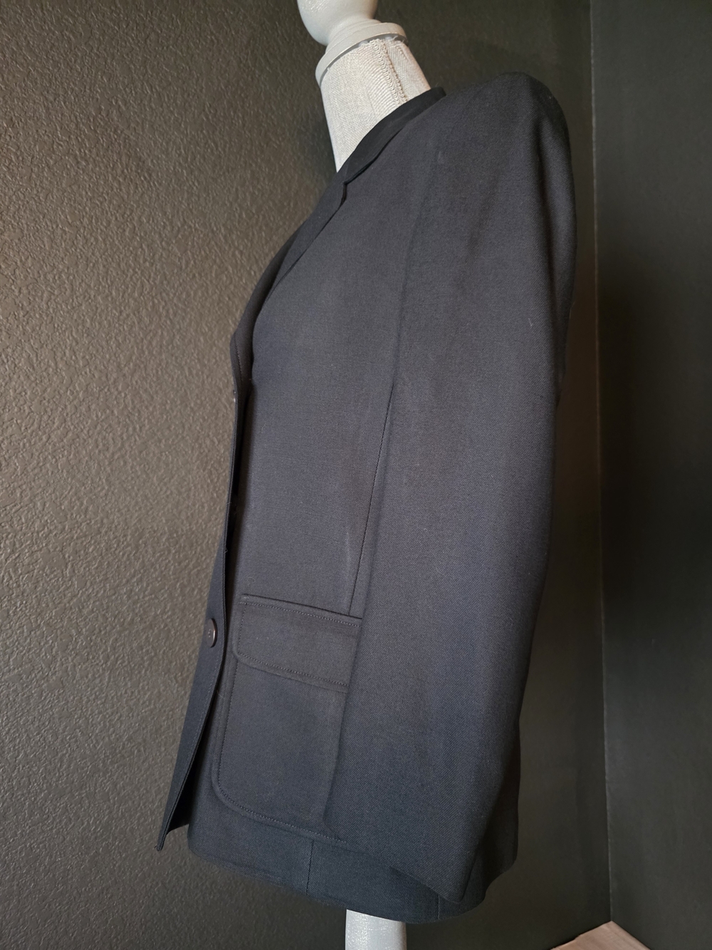 1990s Vintage Talbots Black Double-Breasted Women’s Jacket/Blazer Made In USA - Picture 2 of 9